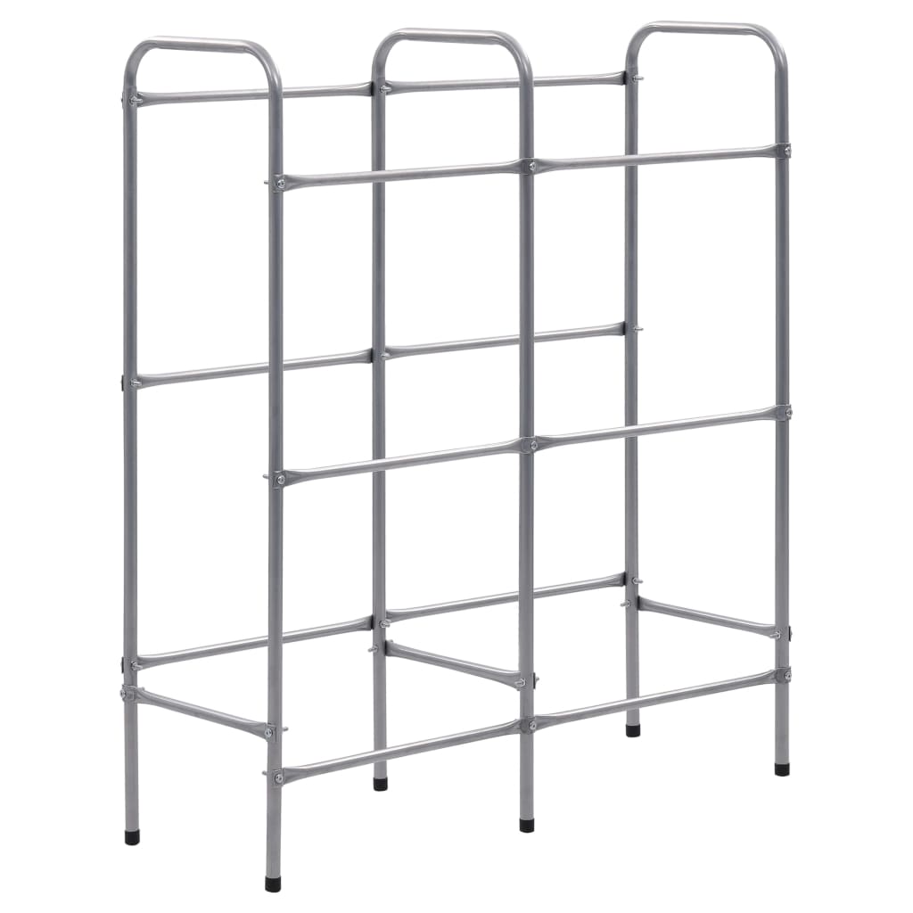 vidaXL Regał magazynowy na 6 skrzynek, srebrny, 96x33x116 cm, stal