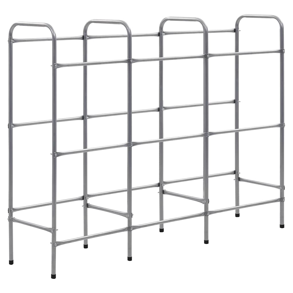 vidaXL Regał magazynowy na 9 skrzynek, srebrny, 145x33x116 cm, stal