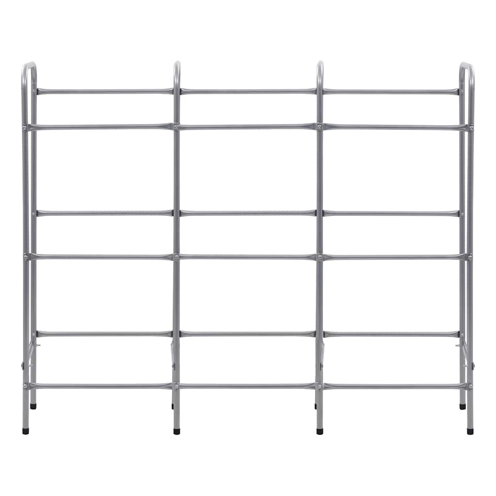 vidaXL Regał magazynowy na 9 skrzynek, srebrny, 145x33x116 cm, stal