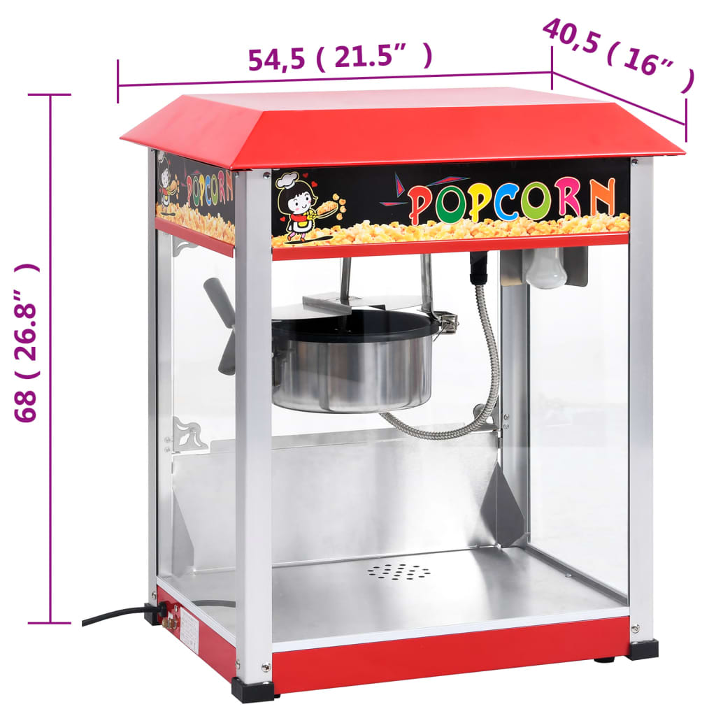 vidaXL Maszyna do popcornu z teflonowym pojemnikiem, 1400 W