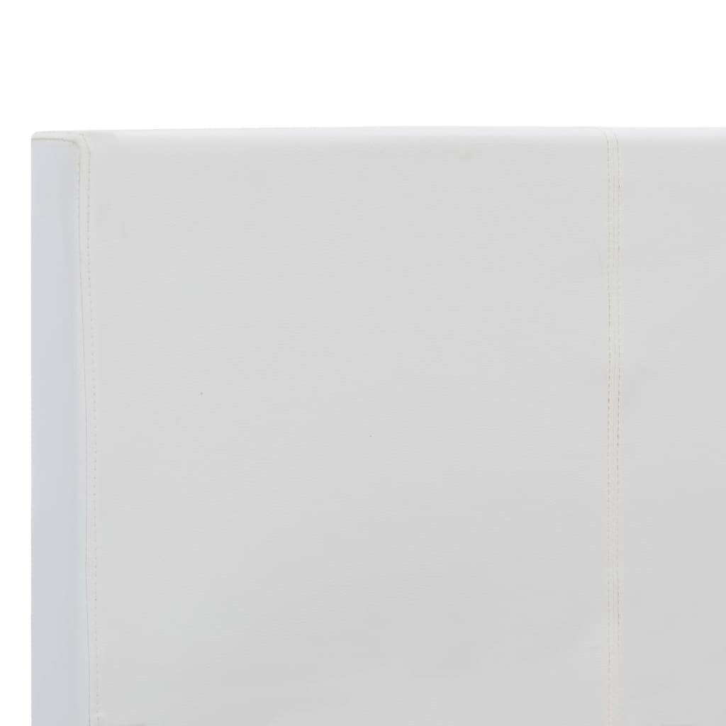 vidaXL Rama łóżka, biała, sztuczna skóra, 180 x 200 cm