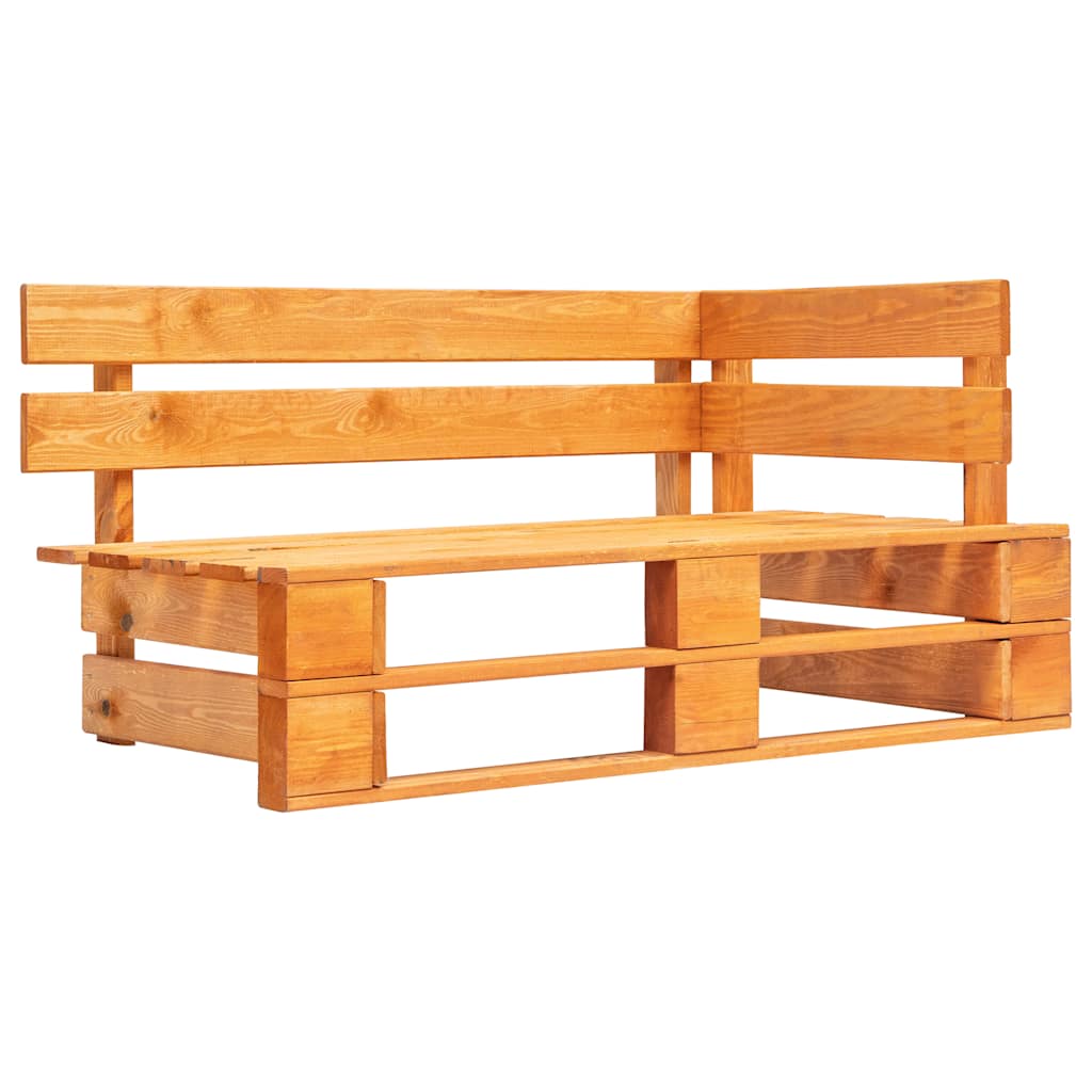 vidaXL Sofa ogrodowa z palet z czerwonymi poduszkami, sosna