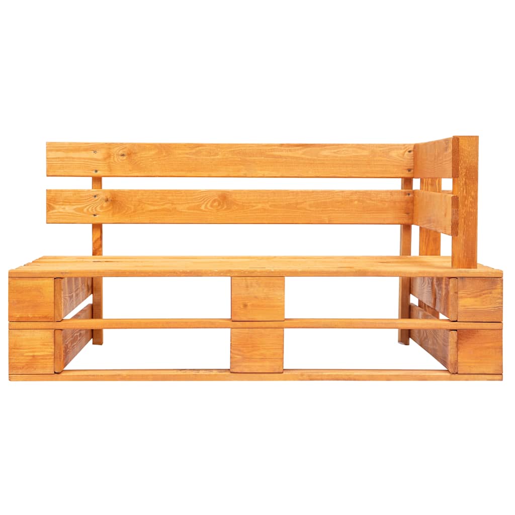 vidaXL Sofa ogrodowa z palet z czerwonymi poduszkami, sosna