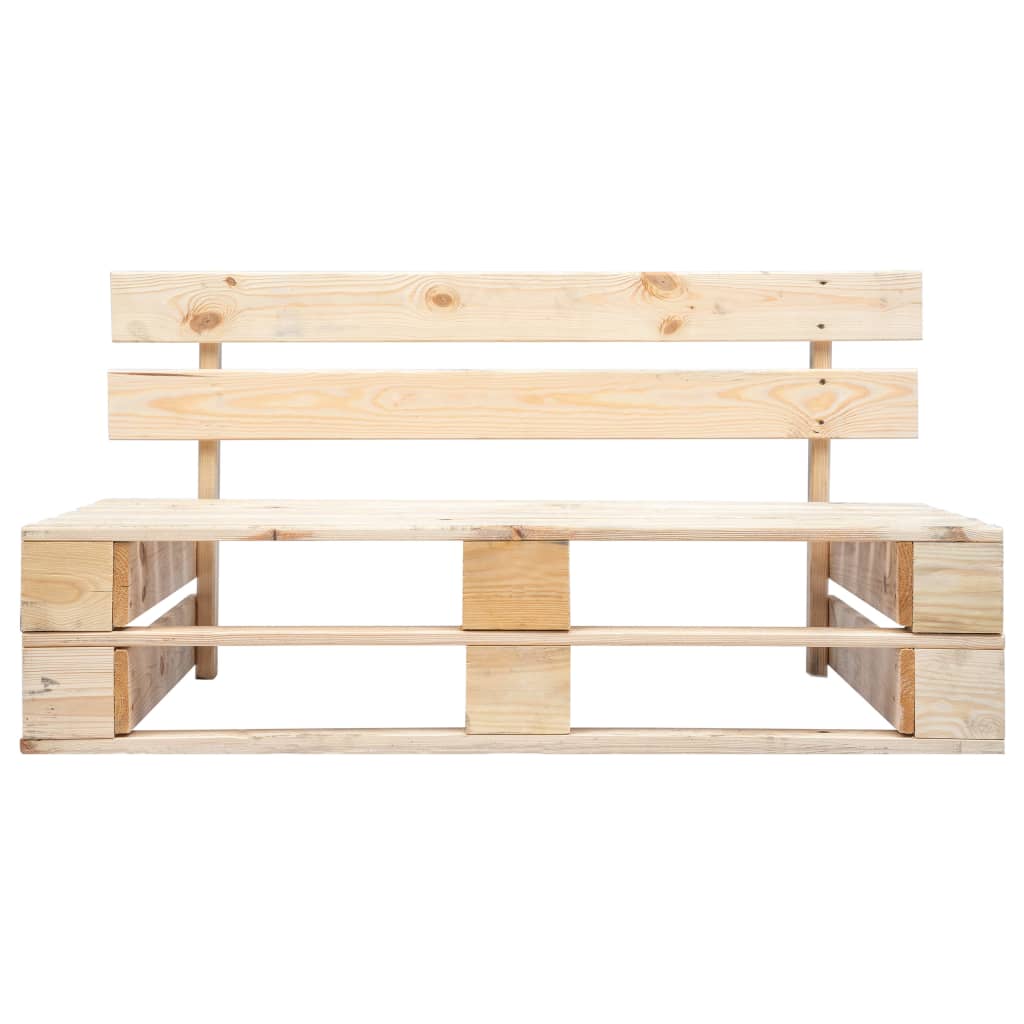 vidaXL Ogrodowa sofa z palet, z czerwonymi poduszkami, sosna