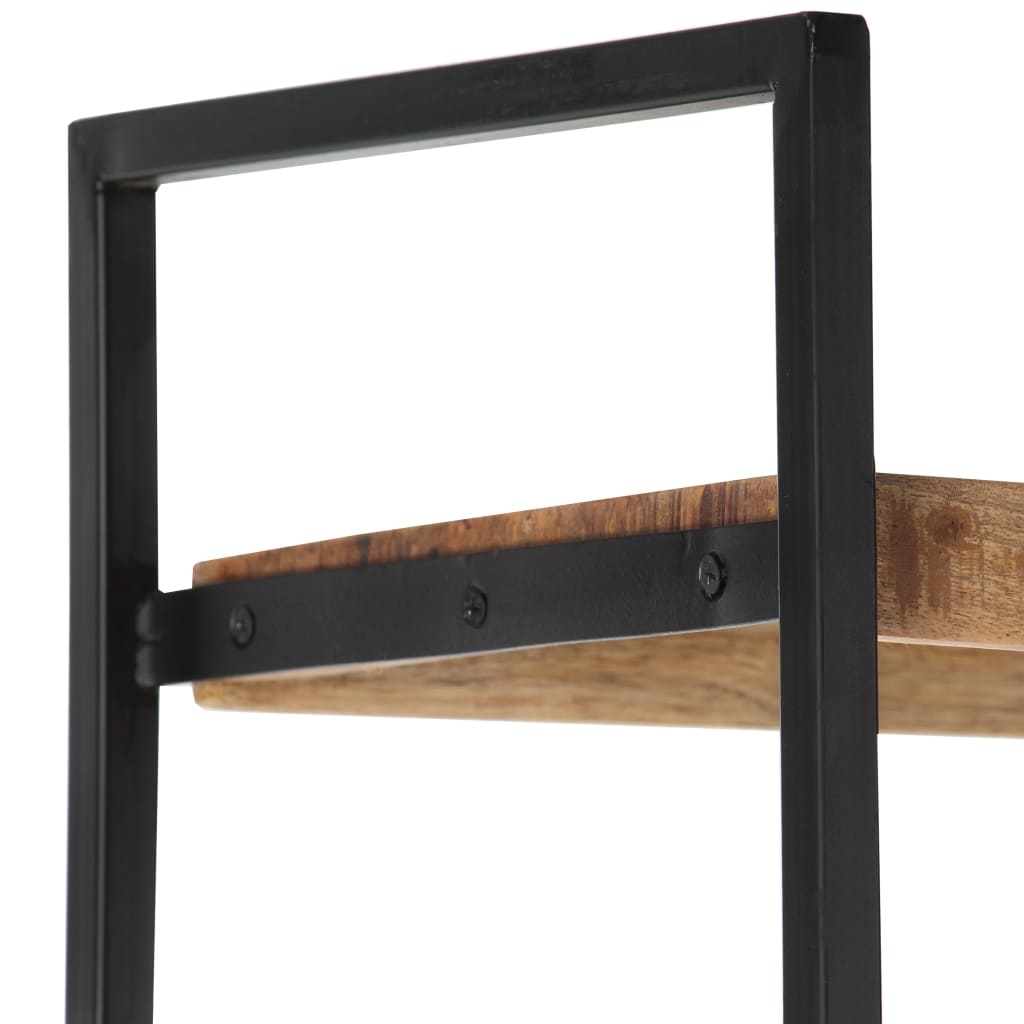 vidaXL Regał na książki, 4 poziomy, 124x30x180 cm, surowe drewno mango