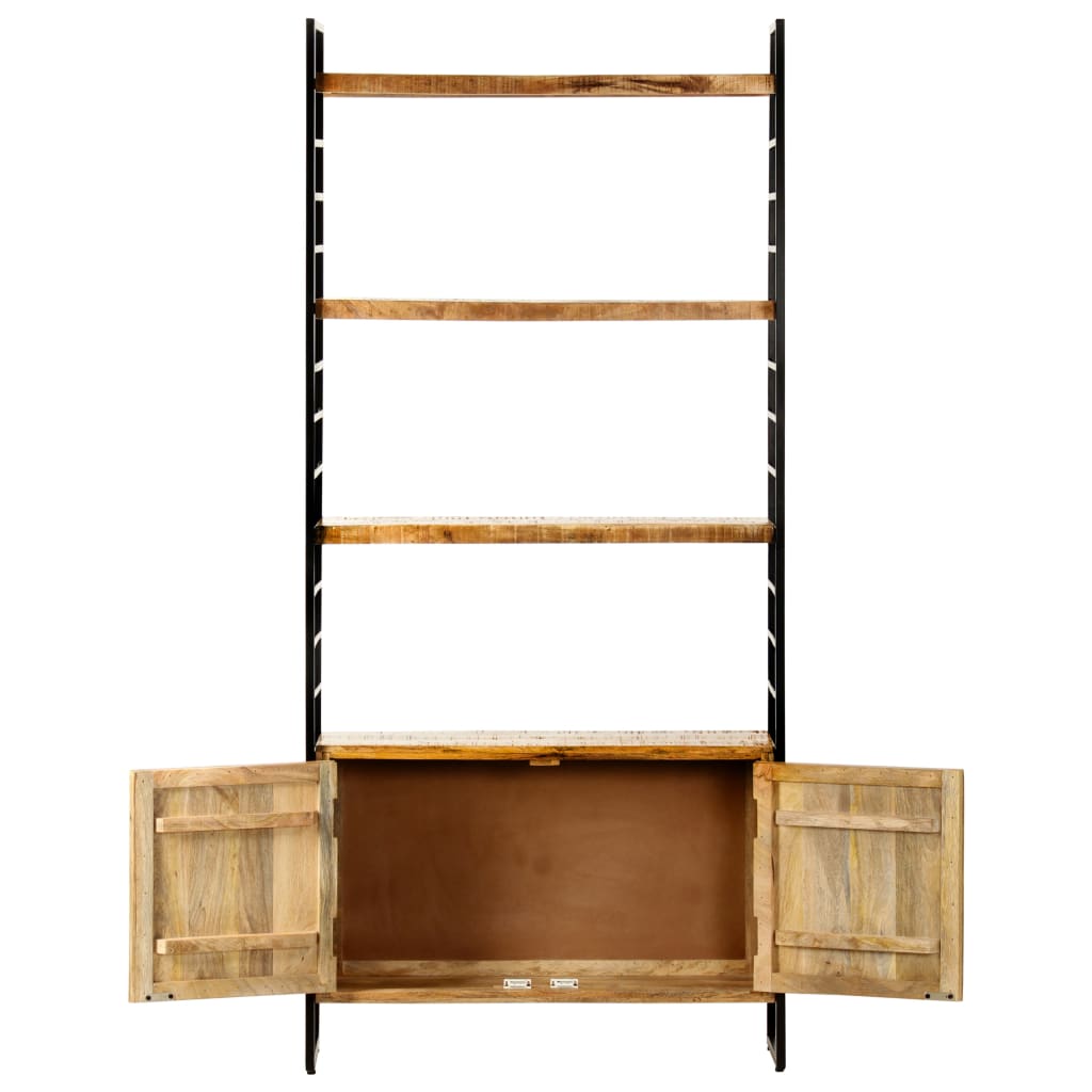 vidaXL Regał na książki, 4 poziomy, 80x30x180 cm, surowe drewno mango