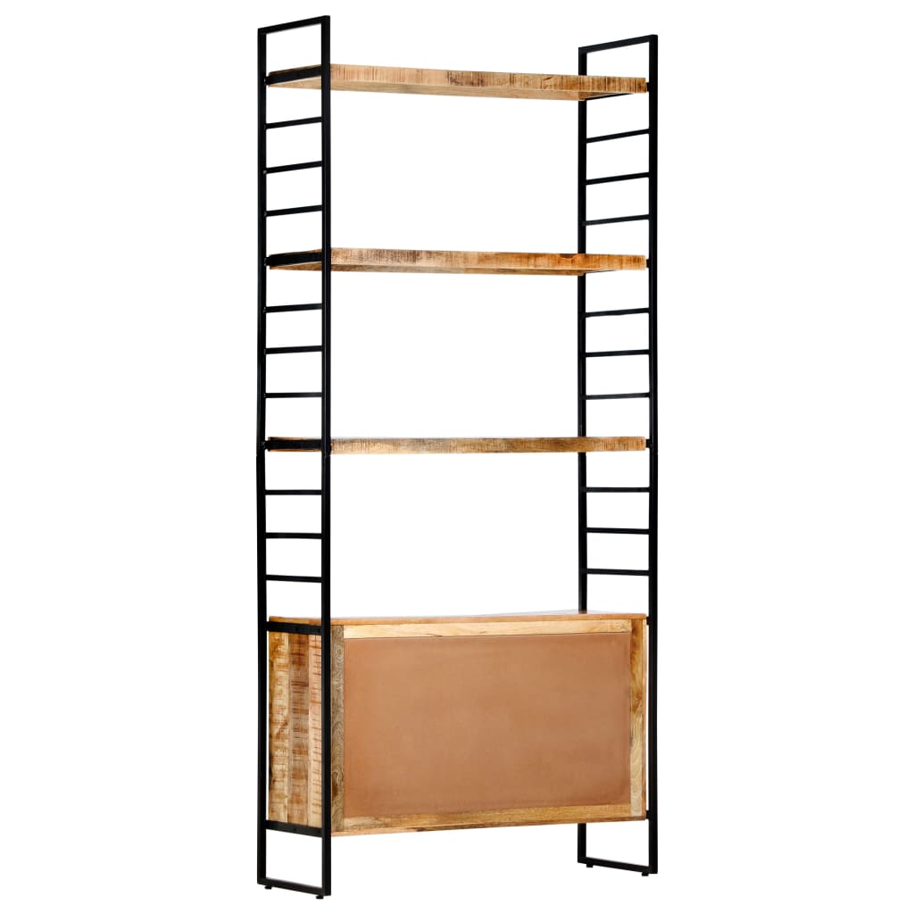 vidaXL Regał na książki, 4 poziomy, 80x30x180 cm, surowe drewno mango