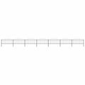 vidaXL Panele ogrodzeniowe z grotami, stal, (0,5-0,75)x11,9 m, czarne