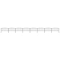 vidaXL Panele ogrodzeniowe z grotami, stal, (1-1,25) x 13,6 m, czarne