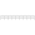 vidaXL Panele ogrodzeniowe z grotami, stal, (1,5-1,75) x 15,3 m, czarne