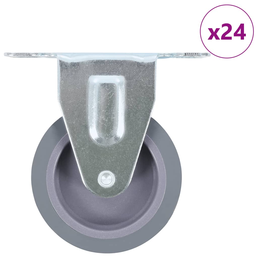 vidaXL 24 kółka nieskrętne, 75 mm