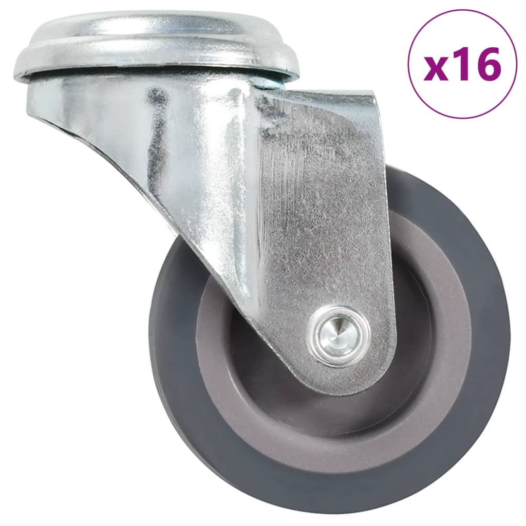 vidaXL 16 skrętnych kółek z otworem na śrubę, 50 mm