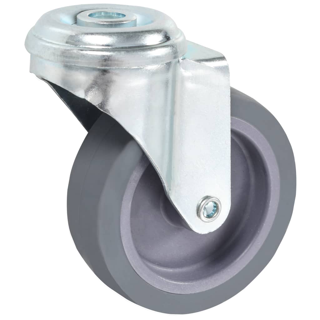 vidaXL 24 skrętne kółka z otworem na śrubę, 75 mm