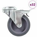 vidaXL 32 skrętne kółka z otworem na śrubę, 75 mm
