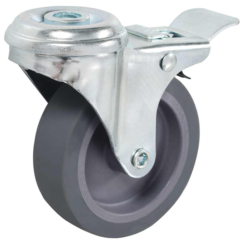 vidaXL 32 skrętne kółka z otworem na śrubę, 75 mm