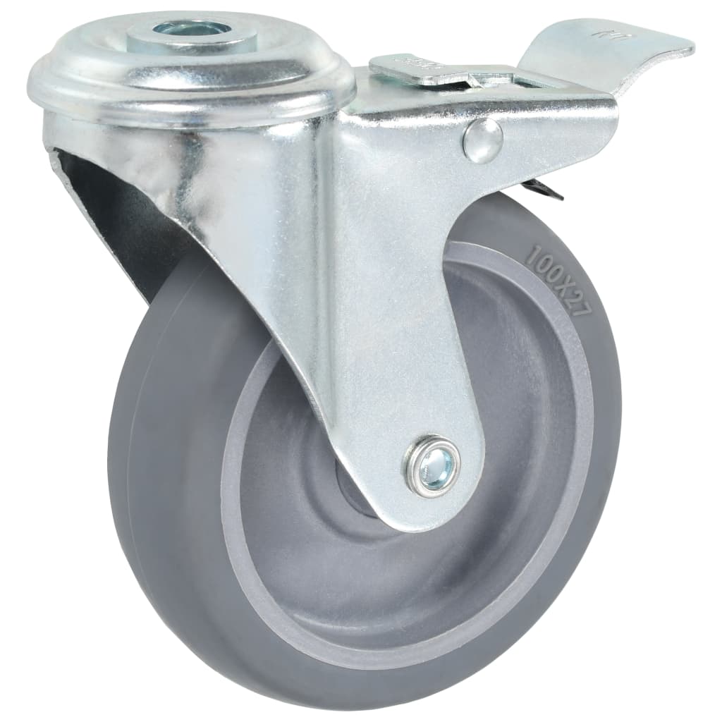 vidaXL 32 kółka skrętne z otworem na śrubę, 100 mm