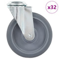 vidaXL 32 kółka skrętne z otworem na śrubę, 125 mm