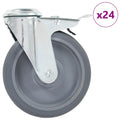 vidaXL 24 kółka skrętne z otworem na śrubę, 125 mm