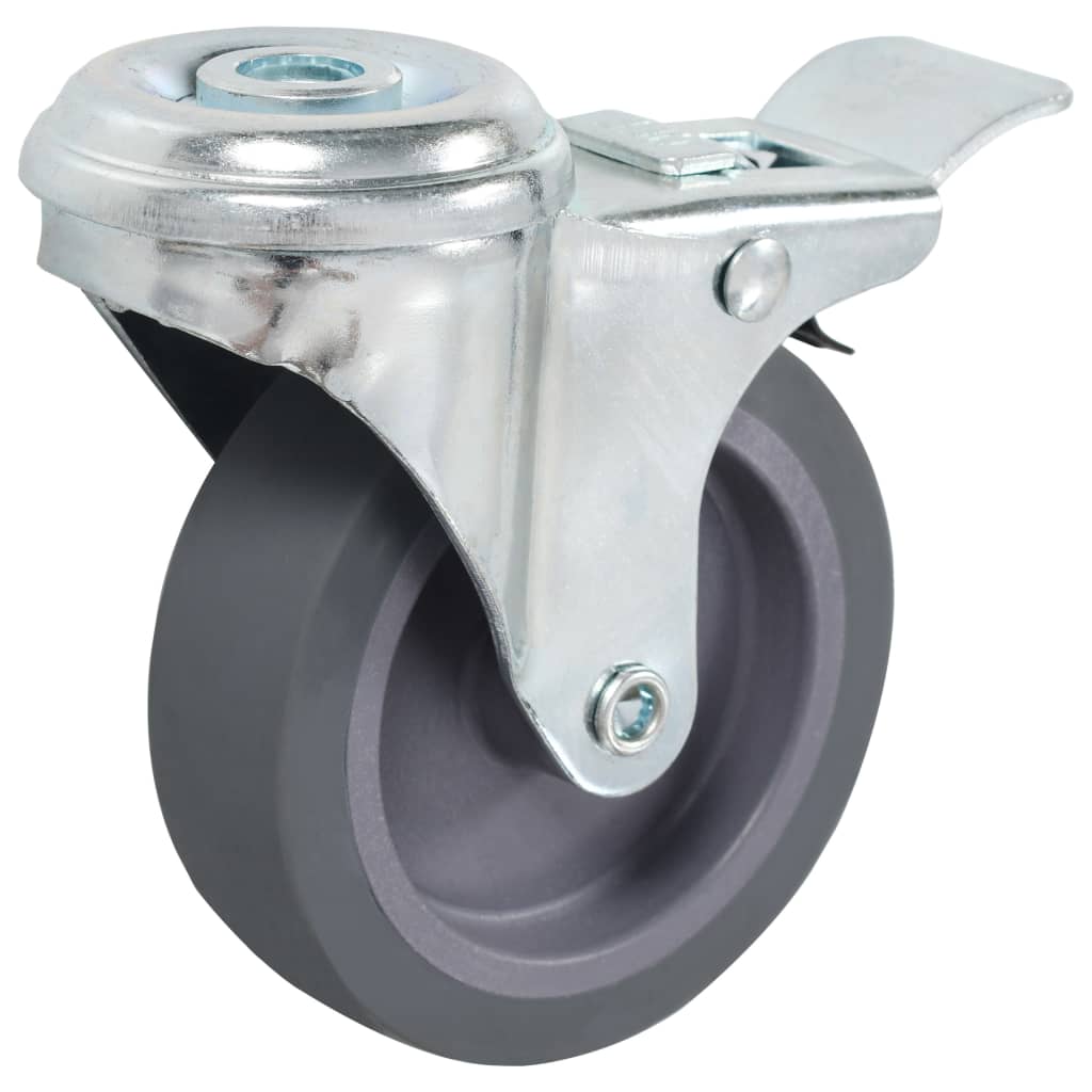 vidaXL 8 kółek skrętnych z otworem na śrubę, 75 mm