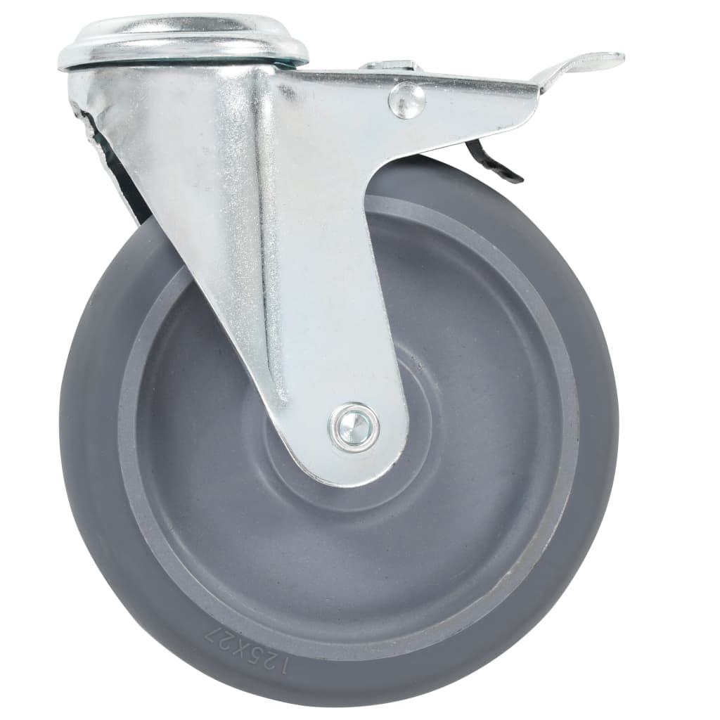 vidaXL 12 kółek skrętnych z otworem na śrubę, 125 mm