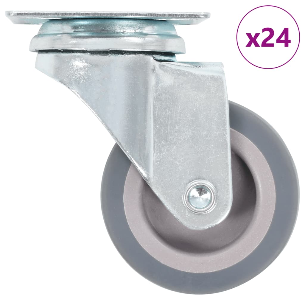 vidaXL 24 kółka skrętne, 50 mm