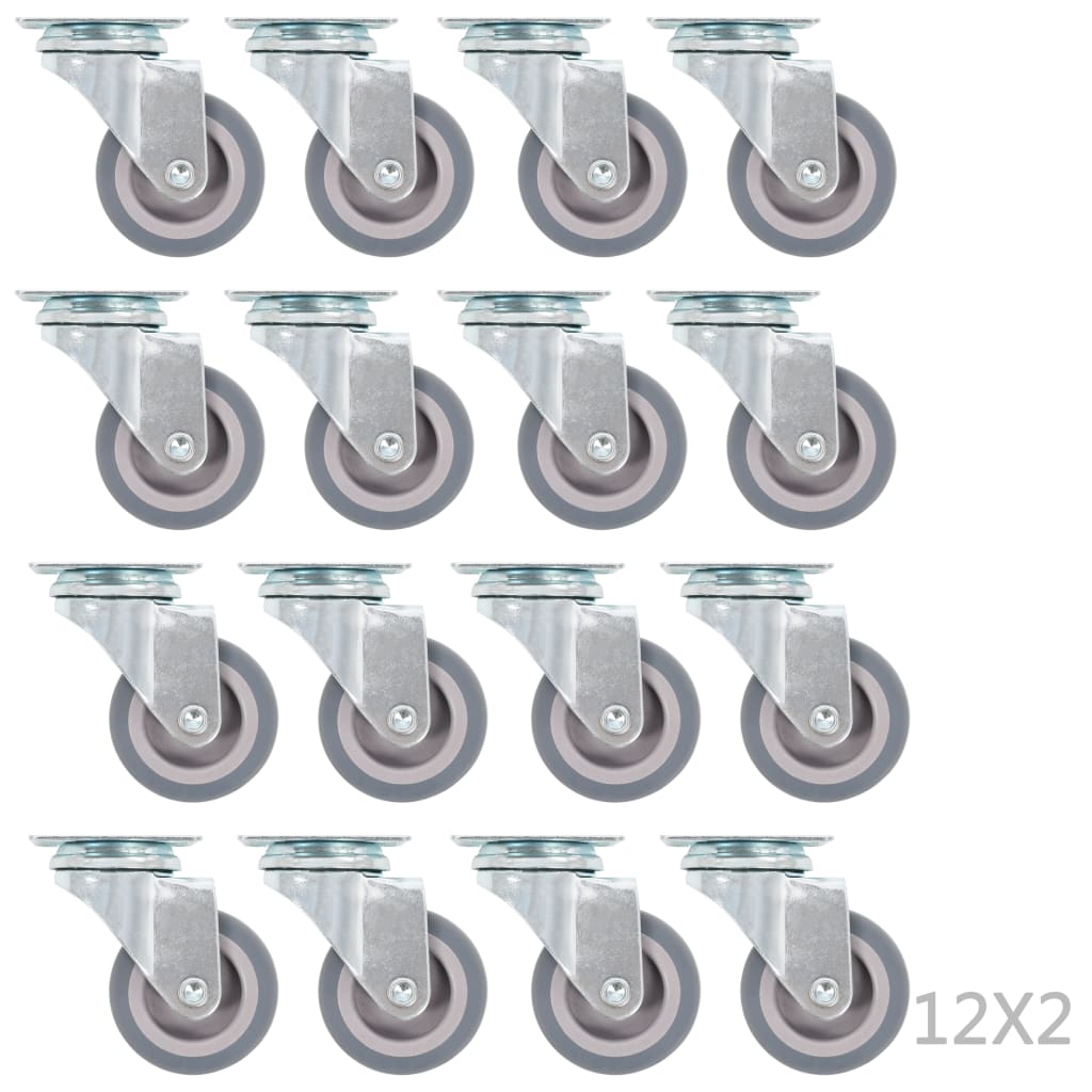 vidaXL 144 skrętne kółka, 50 mm