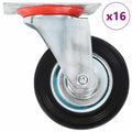 vidaXL 16 skrętnych kółek, 100 mm