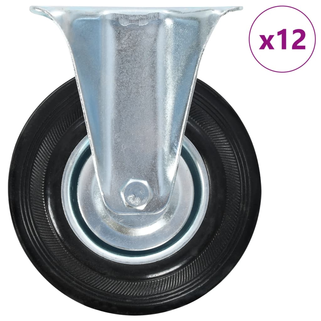 vidaXL 12 kółek nieskrętnych, 125 mm
