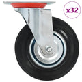 vidaXL 32 skrętne kółka, 125 mm