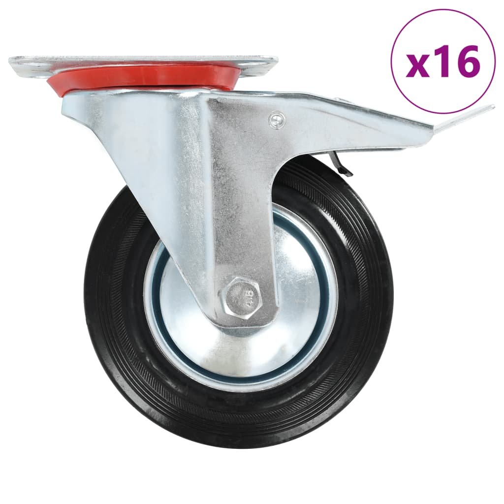 vidaXL 16 skrętnych kółek, 160 mm