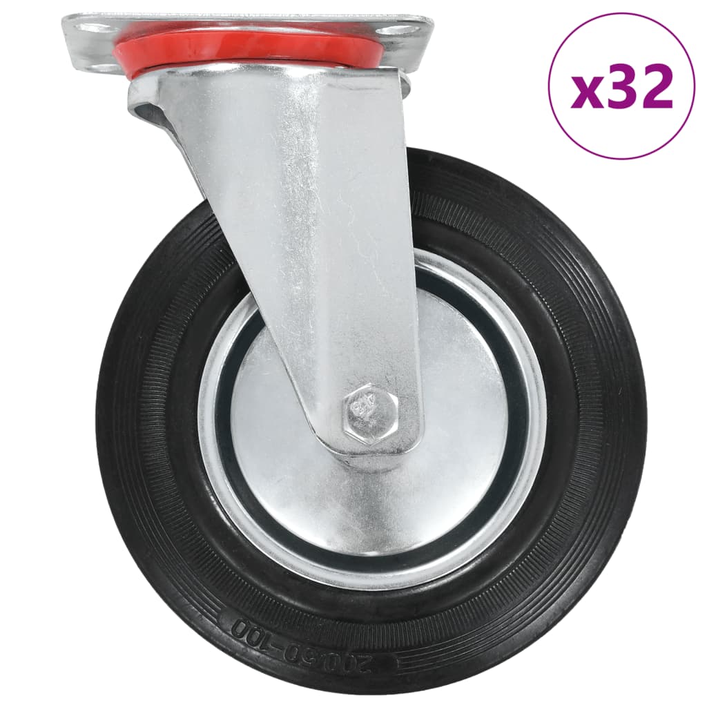 vidaXL 32 kółka skrętne, 200 mm