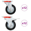 vidaXL 24 kółka skrętne, 100 mm