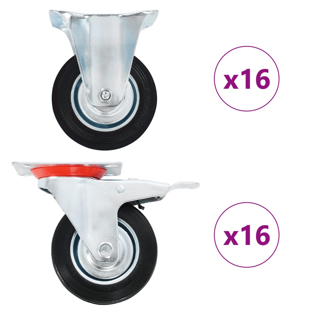 vidaXL 32 kółka, 100 mm