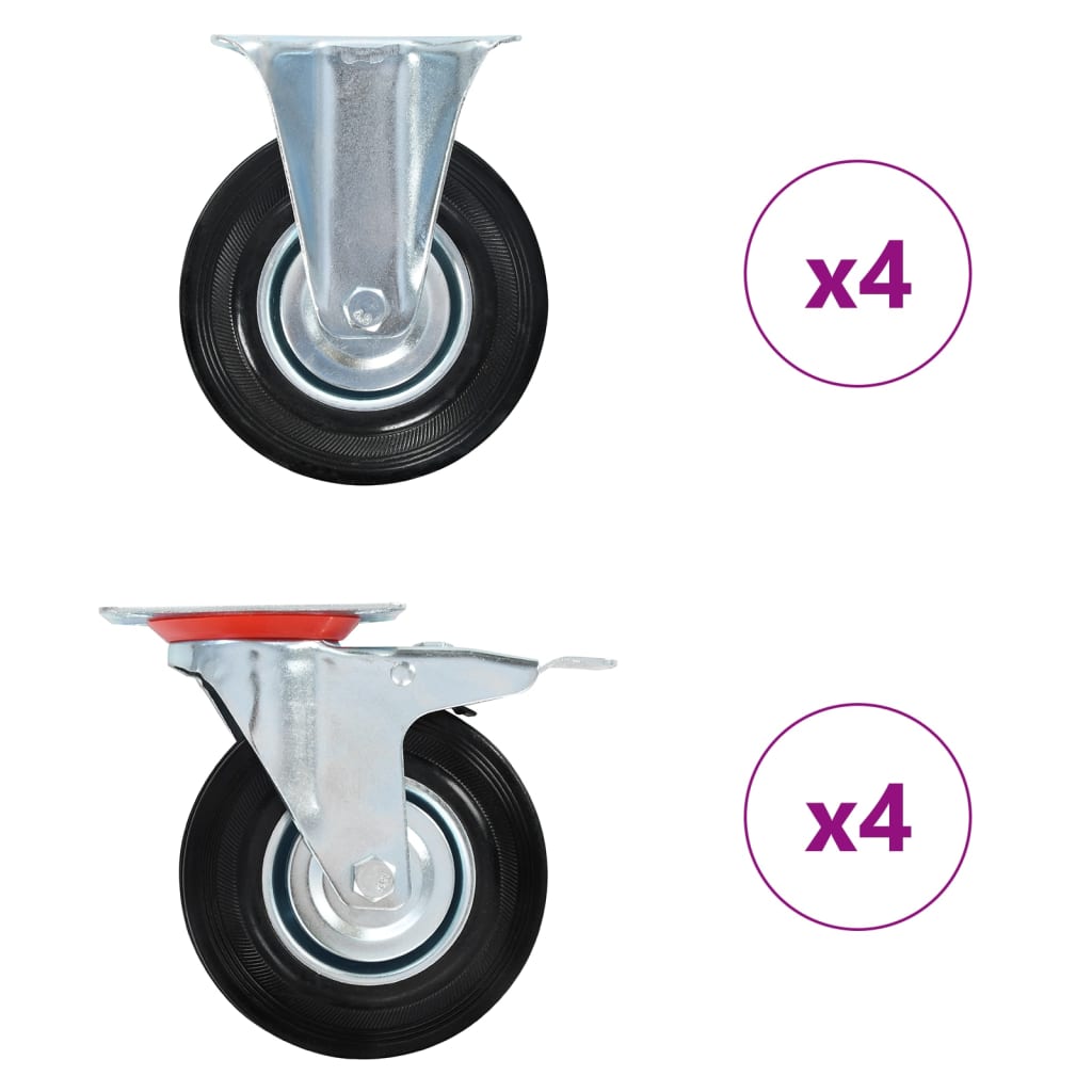 vidaXL 8 kółek, 125 mm