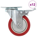 vidaXL 12 kółek skrętnych, 100 mm
