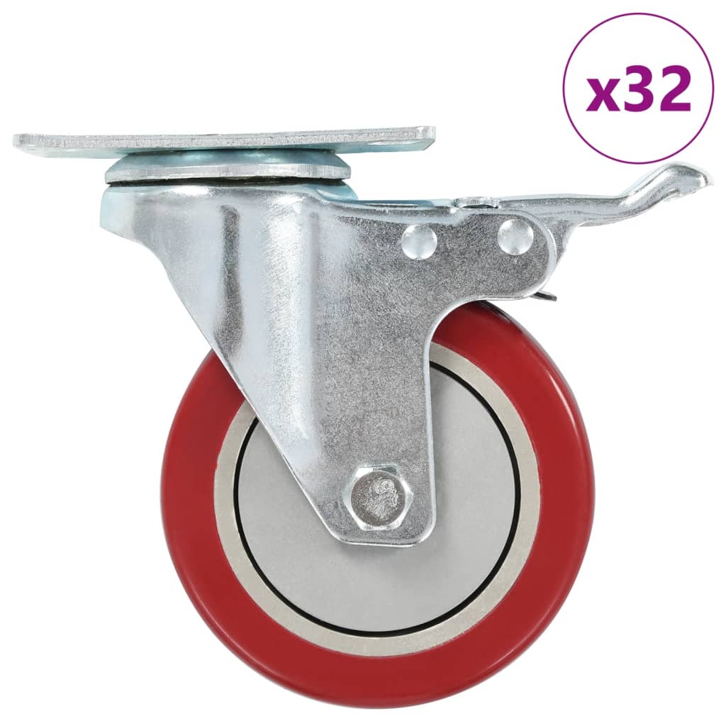 vidaXL 32 kółka skrętne, 100 mm