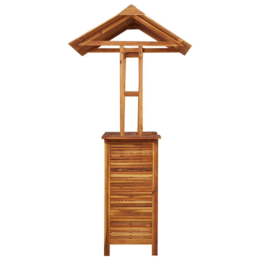 vidaXL Stolik ogrodowy z daszkiem, 113x106x217 cm, drewno akacjowe