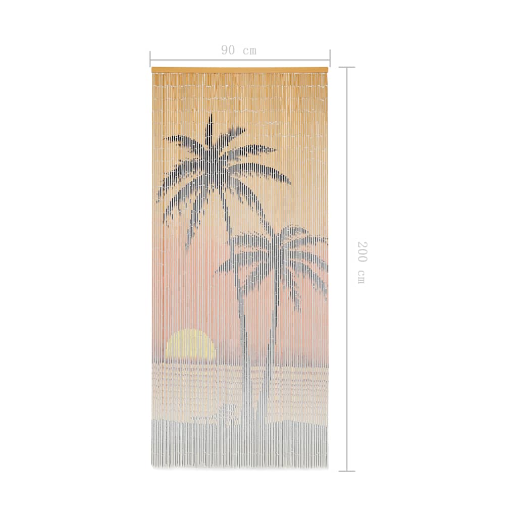 vidaXL Zasłona na drzwi, bambus, 90 x 200 cm