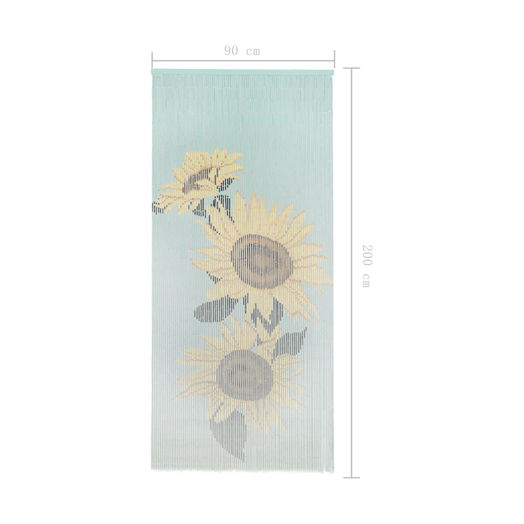 vidaXL Zasłona na drzwi, bambus, 90 x 200 cm