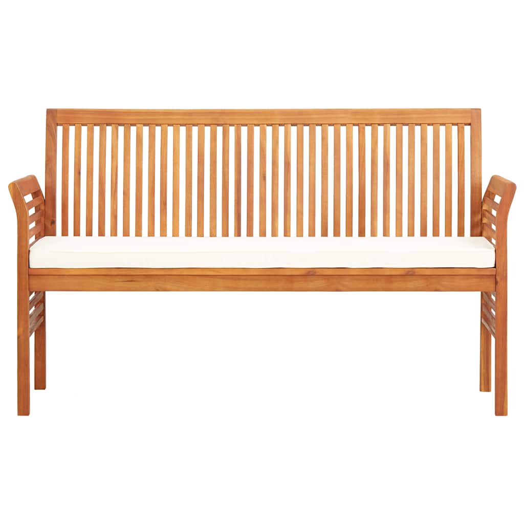 vidaXL 3-osobowa ławka ogrodowa z poduszką, 150 cm, drewno akacjowe