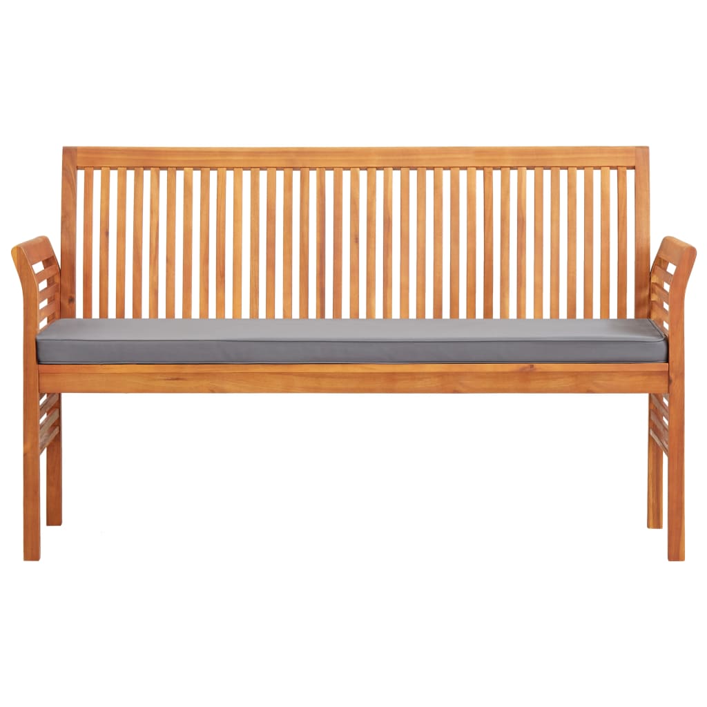 vidaXL 3-osobowa ławka ogrodowa z poduszką, 150 cm, drewno akacjowe