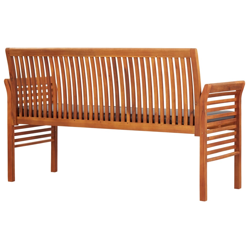 vidaXL 3-osobowa ławka ogrodowa z poduszką, 150 cm, drewno akacjowe