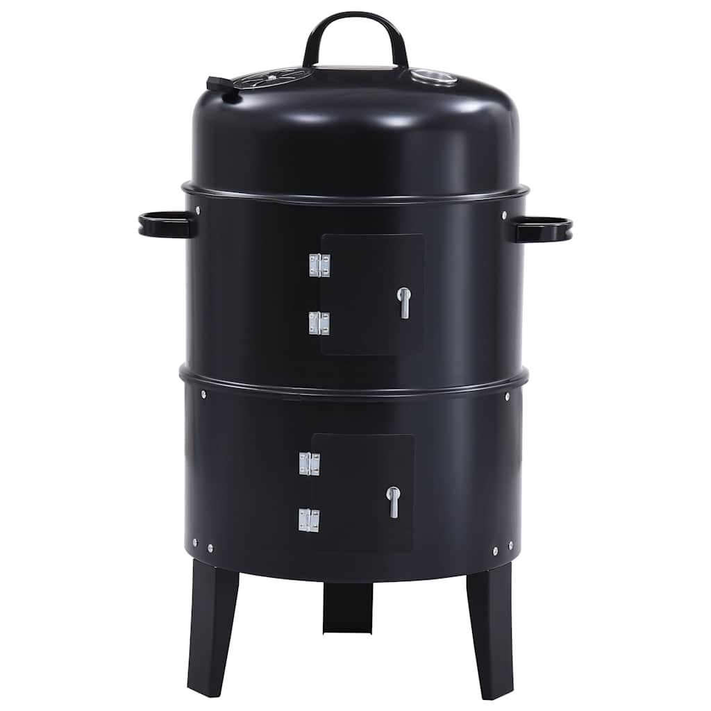 vidaXL Grill węglowy z wędzarnią 3-w-1, 40x80 cm