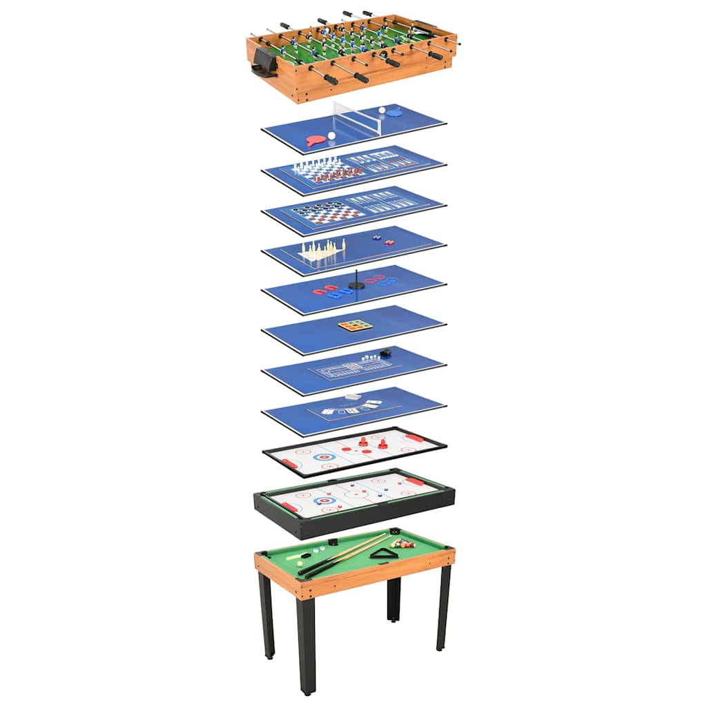 vidaXL Stół do gier 15-w-1, 121x61x82 cm, klon