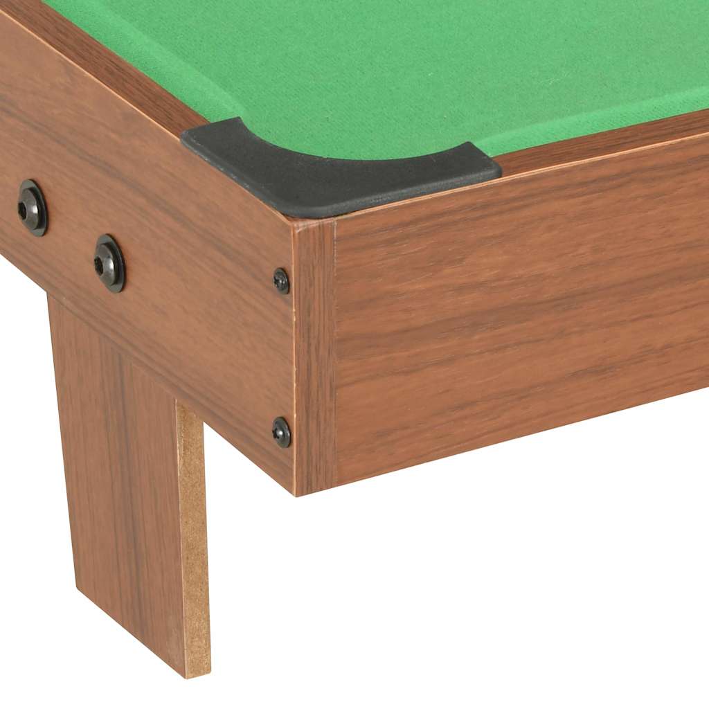 vidaXL Mini stół bilardowy na 3 nogach, 92x52x19 cm, brązowo-zielony