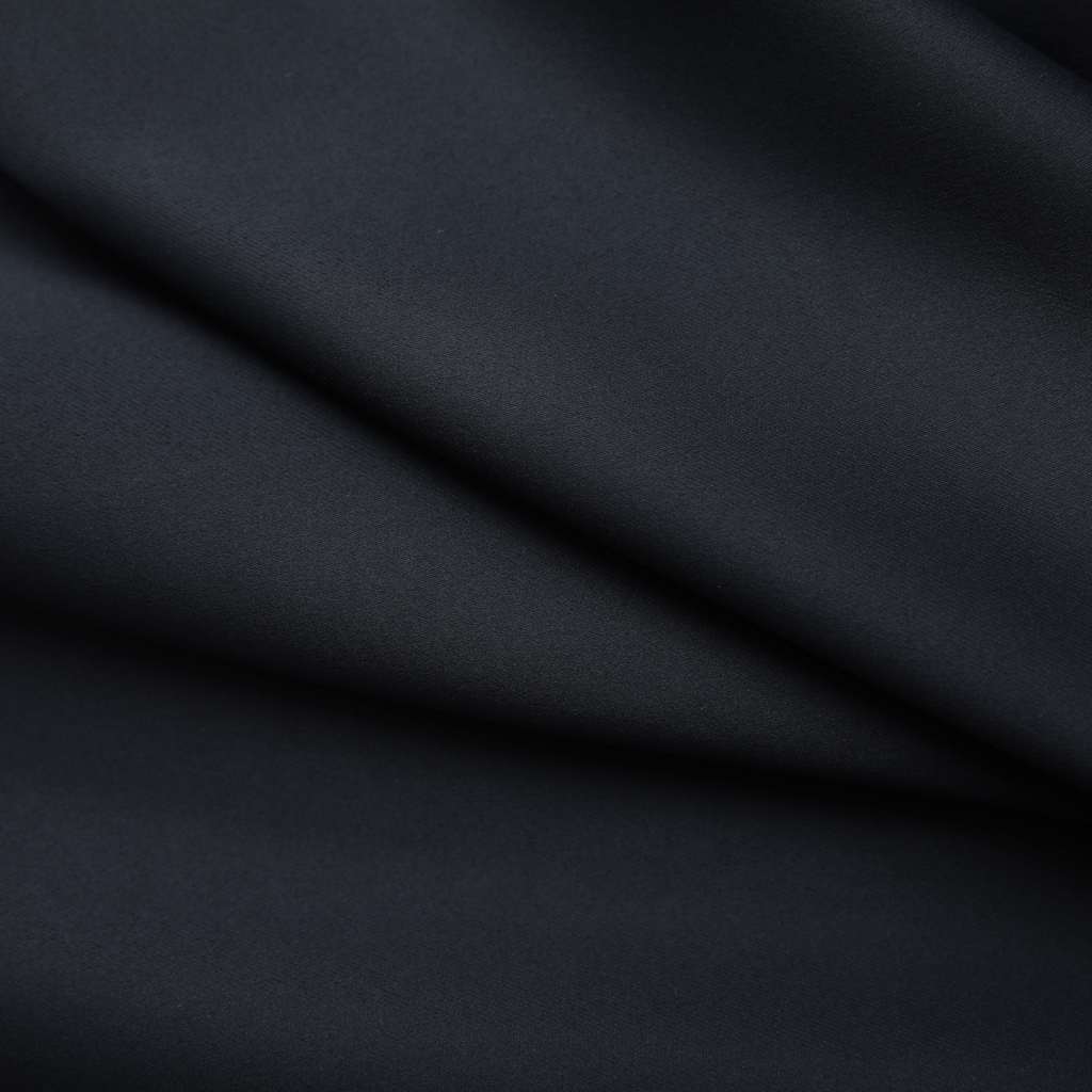 vidaXL Zasłony zaciemniające z haczykami 2 szt., czarne, 140x175 cm