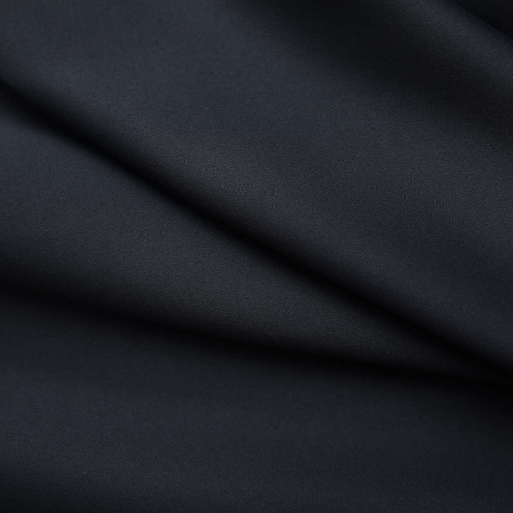 vidaXL Zasłony zaciemniające z haczykami, 2 szt., czarne, 140x225 cm