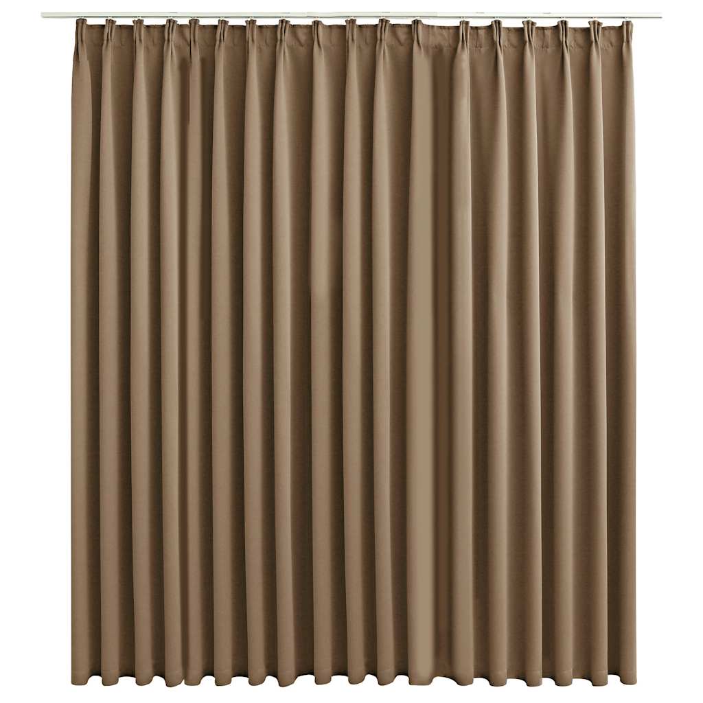 vidaXL Zasłona zaciemniająca z haczykami, taupe, 290x245 cm