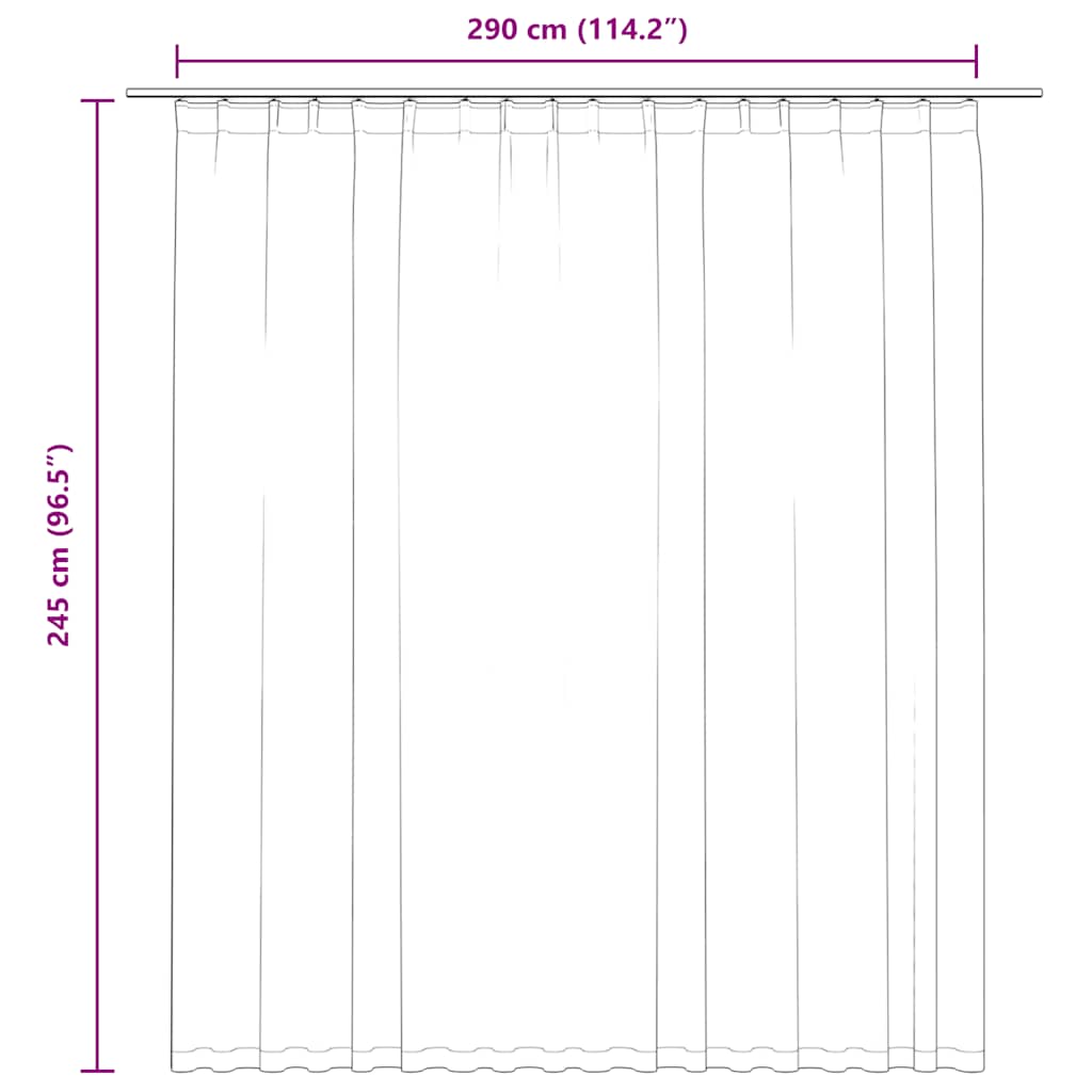 vidaXL Zasłona zaciemniająca z haczykami, taupe, 290x245 cm