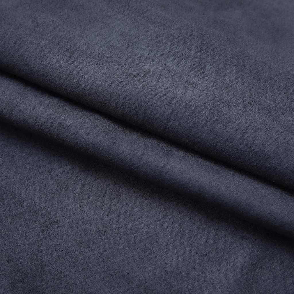 vidaXL Zasłony zaciemniające z haczykami, 2 szt., antracyt, 140x245 cm